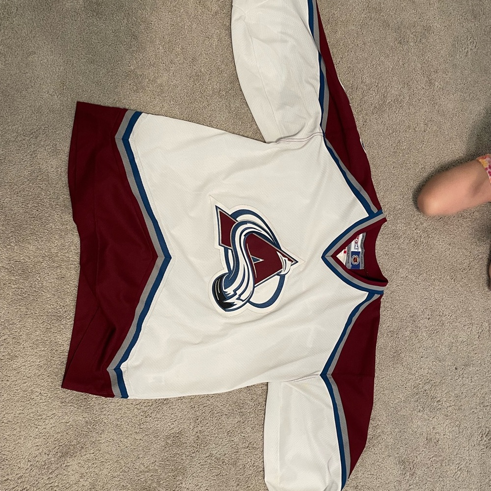 CCM Maroon and White Hockey Jersey